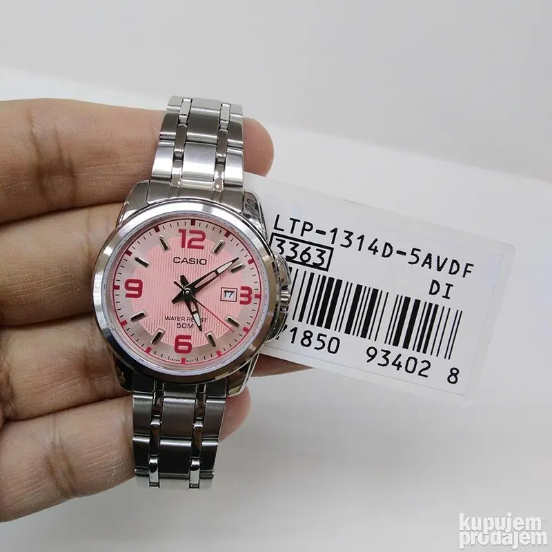 Casio Enticer Pink Dial Triple-fold Ladies Watch- LTP-1314D-5A